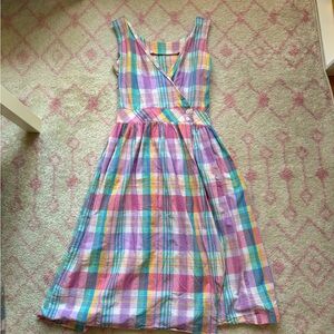 Vintage Pastel Plaid Sundress